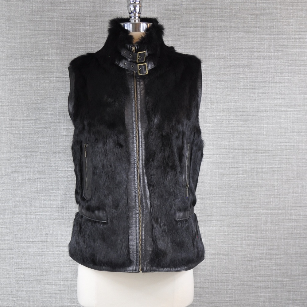 Black Fur Vest